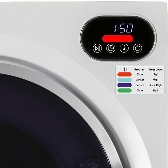 Equator 24'' White Electric Dryer 4 Dry Cycles Lint Filter 2.6 cu. ft. - Image 3