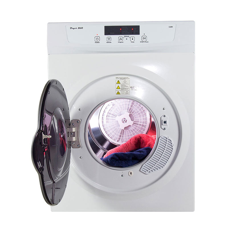 Equator 24'' White Electric Dryer 4 Dry Cycles 3.5 cu. ft.Capacity - Image 3