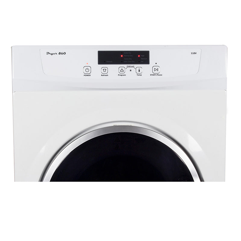 Equator 24'' White Electric Dryer 4 Dry Cycles 3.5 cu. ft.Capacity - Image 2
