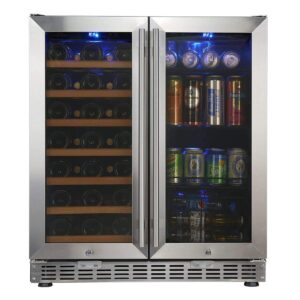 KingsBottle 30 Under Counter Wine and Beer Cooler Combo | Built-In or Freestanding
